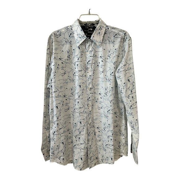 Murano Men’s Long Sleeve Button Down Shirt – Size L – Abstract Floral Print – Mo - Picture 1 of 8